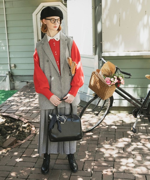 BONLECILL（ボンルシール）の「クラシックレースアップミドルブーツ（ブーツ・レディース・ブラウン/ブラック・S/M/L/XL）」の6枚目の写真