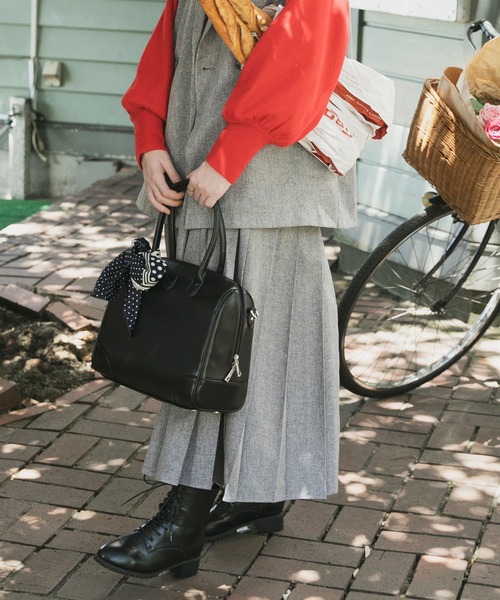 BONLECILL（ボンルシール）の「クラシックレースアップミドルブーツ（ブーツ・レディース・ブラウン/ブラック・S/M/L/XL）」の3枚目の写真