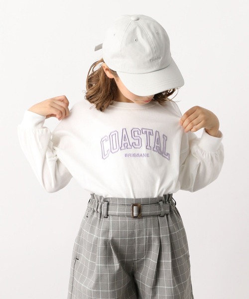 GLOBAL WORK(グローバルワーク)の「ヘビロッTEE/ワイド長袖/キッズ/907695(Tシャツ/カットソー・キッズ・ホワイト系その他7/ホワイト系その他6/ホワイト系その他5/チャコールグレー/ブルー系その他・160cm/150cm/140cm/130cm/120cm/110cm/100cm)」の2枚目の写真