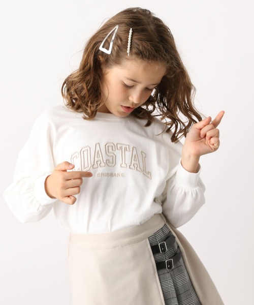 GLOBAL WORK(グローバルワーク)の「ヘビロッTEE/ワイド長袖/キッズ/907695(Tシャツ/カットソー・キッズ・ホワイト系その他7/ホワイト系その他6/ホワイト系その他5/チャコールグレー/ブルー系その他・160cm/150cm/140cm/130cm/120cm/110cm/100cm)」の3枚目の写真