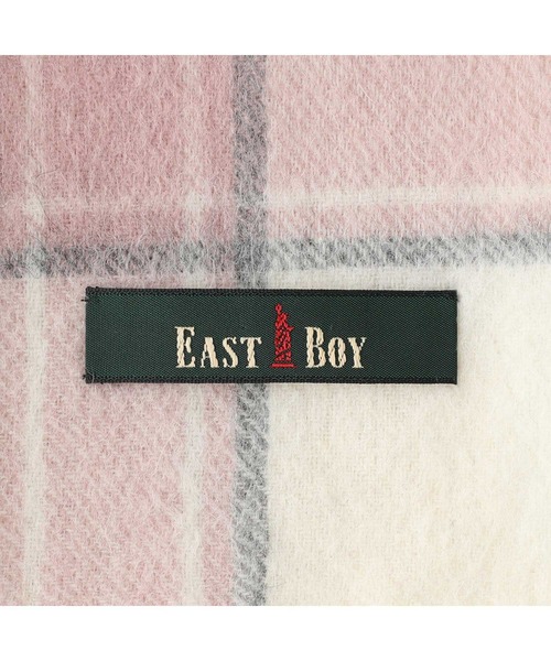 EASTBOY(イーストボーイ)の「マフラー チェック 通学 スクール 中学生 高校生(マフラー・キッズ・サックスブルー系/ネイビー系/アイボリー系・F)」の8枚目の写真