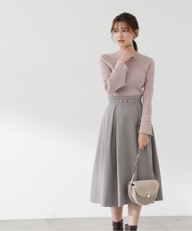 PROPORTION BODY DRESSING | ウーリッシュ千鳥ビットベルトフレアスカート / 1213220900(スカート)