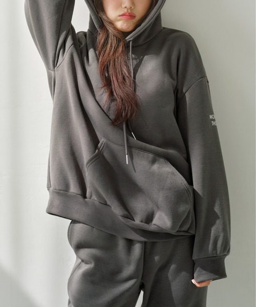 セール】【裏起毛/上下セット】ゆるシルエットロゴパーカー＆パンツ