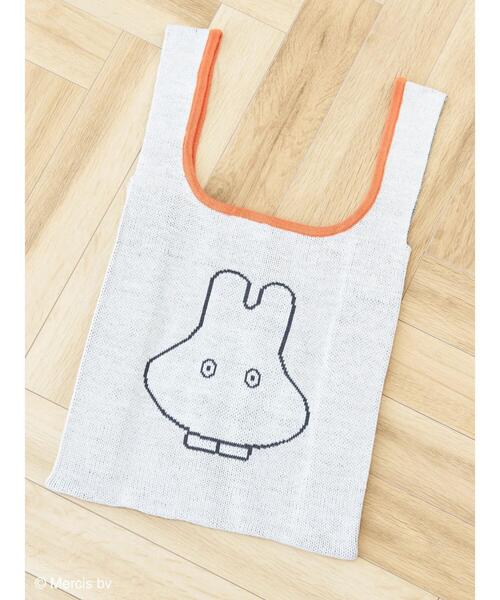 Green　Parks（グリーンパークス）の「miffy/ジャガードニットバッグ（トートバッグ・レディース・グリーン/ホワイト/ブルー/ベージュ・FREE）」の17枚目の写真
