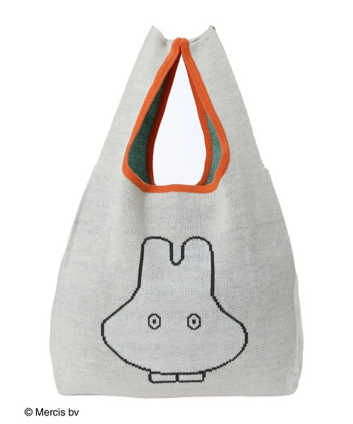 Green　Parks（グリーンパークス）の「miffy/ジャガードニットバッグ（トートバッグ・レディース・グリーン/ホワイト/ブルー/ベージュ・FREE）」の13枚目の写真