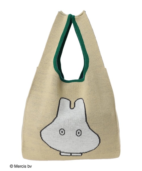 Green　Parks（グリーンパークス）の「miffy/ジャガードニットバッグ（トートバッグ・レディース・グリーン/ホワイト/ブルー/ベージュ・FREE）」の14枚目の写真