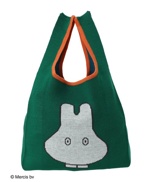 Green　Parks（グリーンパークス）の「miffy/ジャガードニットバッグ（トートバッグ・レディース・グリーン/ホワイト/ブルー/ベージュ・FREE）」の15枚目の写真