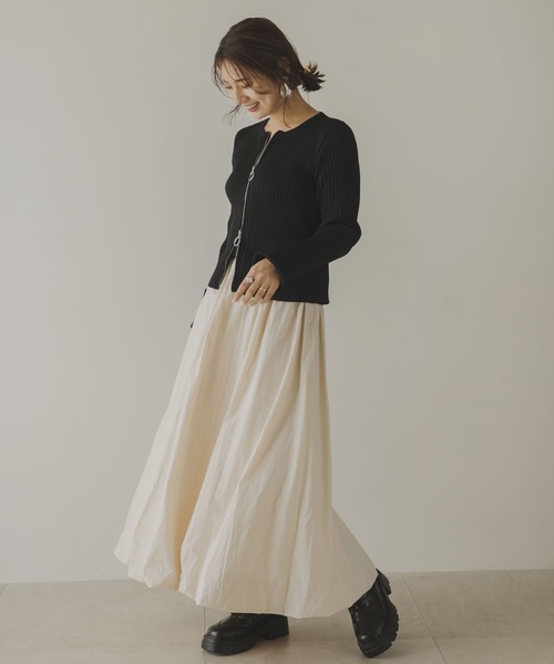 rectangle（レクタングル）の「Wジップカーディガン＆ベアトップセット（カーディガン/ボレロ・レディース・杢グレー/アイボリー/ブラック・FREE）」の18枚目の写真