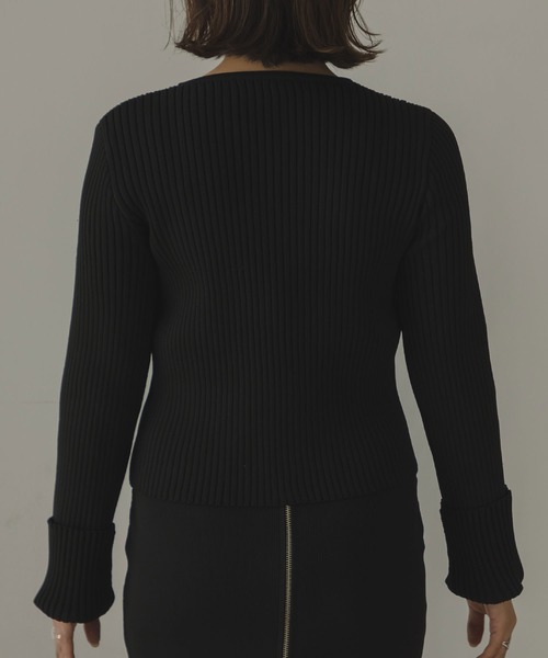 rectangle（レクタングル）の「Wジップカーディガン＆ベアトップセット（カーディガン/ボレロ・レディース・杢グレー/アイボリー/ブラック・FREE）」の5枚目の写真