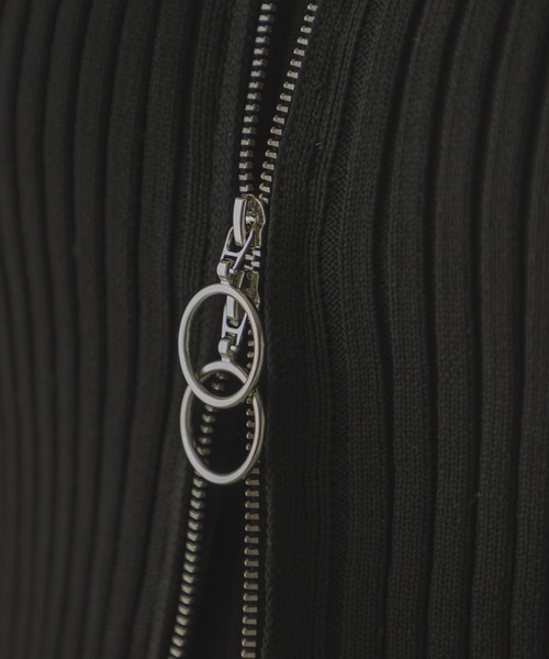 rectangle（レクタングル）の「Wジップカーディガン＆ベアトップセット（カーディガン/ボレロ・レディース・杢グレー/アイボリー/ブラック・FREE）」の8枚目の写真