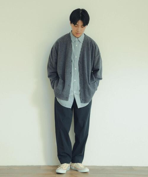 ITEMS URBANRESEARCH（アイテムズ アーバンリサーチ）の「起毛フライス 4B カーディガン（カーディガン/ボレロ・メンズ・カーキ/ブラック/バーガンディー/ネイビー/マスタード・LARGE/MEDIUM）」の6枚目の写真