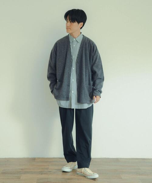 ITEMS URBANRESEARCH（アイテムズ アーバンリサーチ）の「起毛フライス 4B カーディガン（カーディガン/ボレロ・メンズ・カーキ/ブラック/バーガンディー/ネイビー/マスタード・LARGE/MEDIUM）」の7枚目の写真