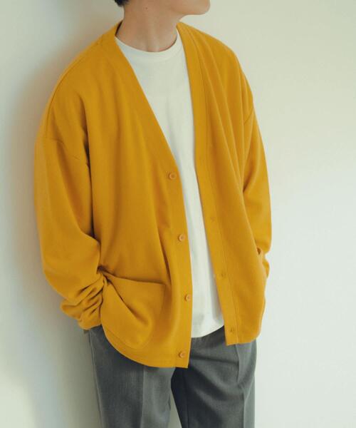 ITEMS URBANRESEARCH（アイテムズ アーバンリサーチ）の「起毛フライス 4B カーディガン（カーディガン/ボレロ・メンズ・カーキ/ブラック/バーガンディー/ネイビー/マスタード・LARGE/MEDIUM）」の13枚目の写真