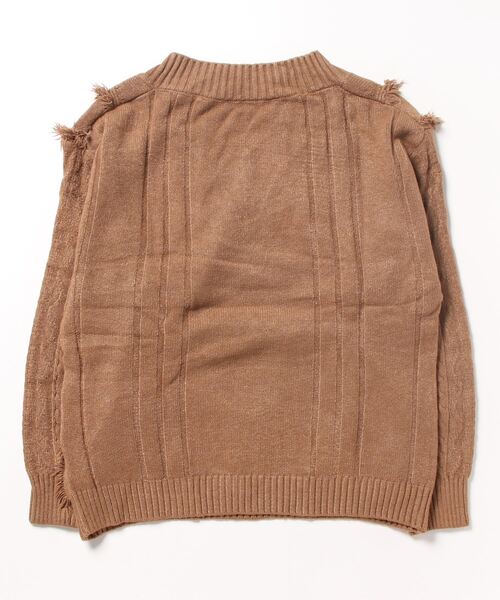 Burner(バーナー)の「【OKUOKU 0909】ニット / Vネック / デザイン oku-tops-681310676308-29 A1(ニット/セーター・レディース・オフホワイト/ベージュ/ブルー・FREE)」の4枚目の写真