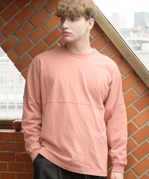 Beautiful Harmony（ビューティフルハーモニー）の「ビッグロンT（Tシャツ/カットソー・メンズ・ピンク/サンドベージュ/オフホワイト/ネイビー/ベージュ/ローズ/レッド/ブラック/ブルーグレー・MEDIUM/LARGE）」の9枚目の写真