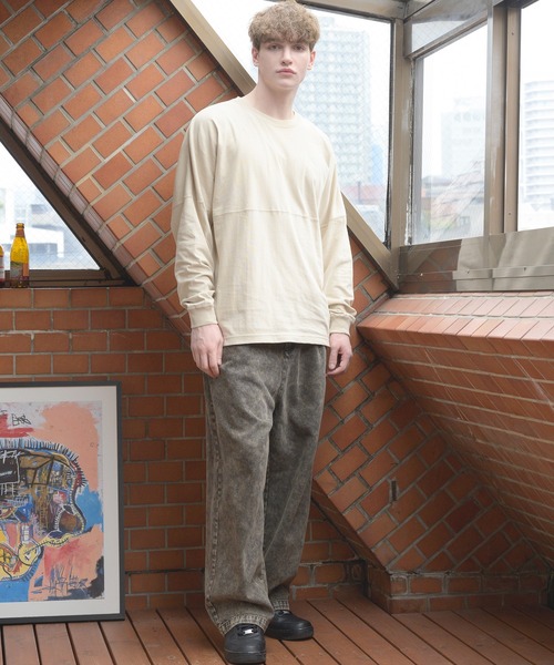 Beautiful Harmony（ビューティフルハーモニー）の「ビッグロンT（Tシャツ/カットソー・メンズ・ピンク/サンドベージュ/オフホワイト/ネイビー/ベージュ/ローズ/レッド/ブラック/ブルーグレー・MEDIUM/LARGE）」の15枚目の写真