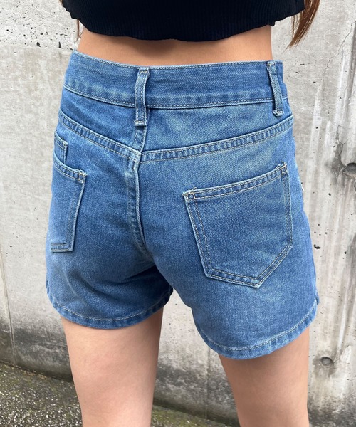 GLAMOROUS JANE（グラマラスジェーン）の「ビジュー付デニムスカパン（デニムパンツ・レディース・インディゴブルー・L/M）」の6枚目の写真