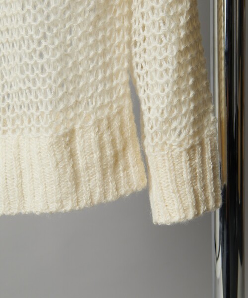 Firsthand(ファーストハンド)の「Firsthand/ファーストハンド メッシュクルーニット(ニット/セーター・メンズ・ブラック/オフホワイト/グリーン・M/L)」の7枚目の写真