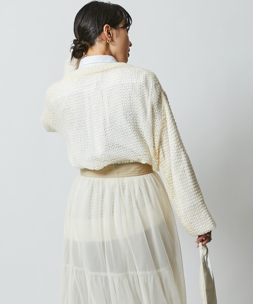 Firsthand(ファーストハンド)の「Firsthand/ファーストハンド メッシュクルーニット(ニット/セーター・メンズ・ブラック/オフホワイト/グリーン・M/L)」の17枚目の写真