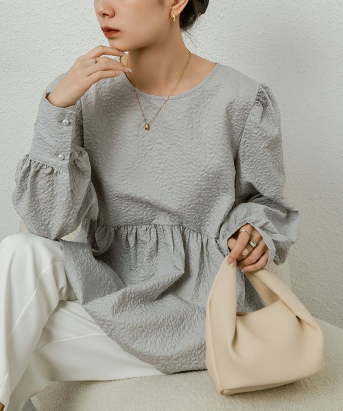 MAISON DE THERESE(メゾン ド テレーズ)の「可愛い長袖ブラウス(シャツ/ブラウス・レディース・ピンク/アイボリー/ブラック/グレー・M)」の11枚目の写真