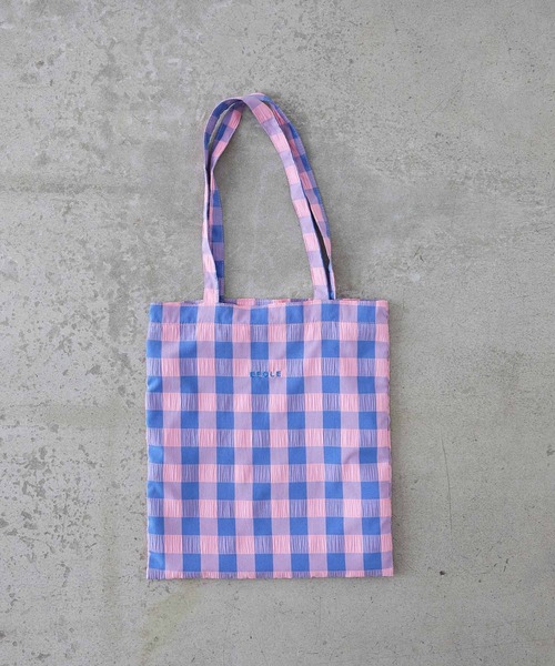 Gingham logo totebag / ギンガム ロゴ トートバッグ（トート