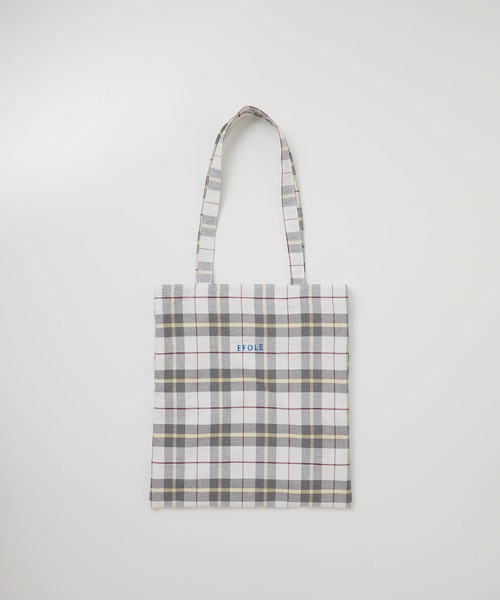 EFOLE（エフォル）の「【ZOZO限定】Gingham logo tote bag / ギンガム ロゴ トートバッグ（トートバッグ・レディース・ブラック/ピンク/グリーン/オフホワイト/その他/キャメル・FREE）」の22枚目の写真