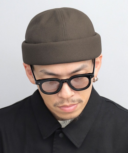 Mr.COVER(ミスターカバー)の「日本製 ホップサック ワイドロール ロールキャップ(キャップ・メンズ・ブラック/グレー/カーキ・FREE)」の1枚目の写真