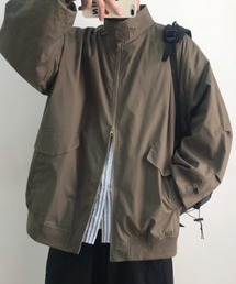 スタンドカラーダブルZIPジャケット