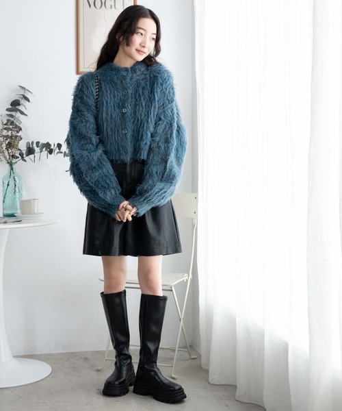 WEGO（ウィゴー）の「WEGO/モンスターニットカーディガン（カーディガン/ボレロ・レディース・グリーン/ブルー/ブラック・FREE）」の6枚目の写真