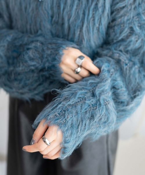 WEGO（ウィゴー）の「WEGO/モンスターニットカーディガン（カーディガン/ボレロ・レディース・グリーン/ブルー/ブラック・FREE）」の8枚目の写真