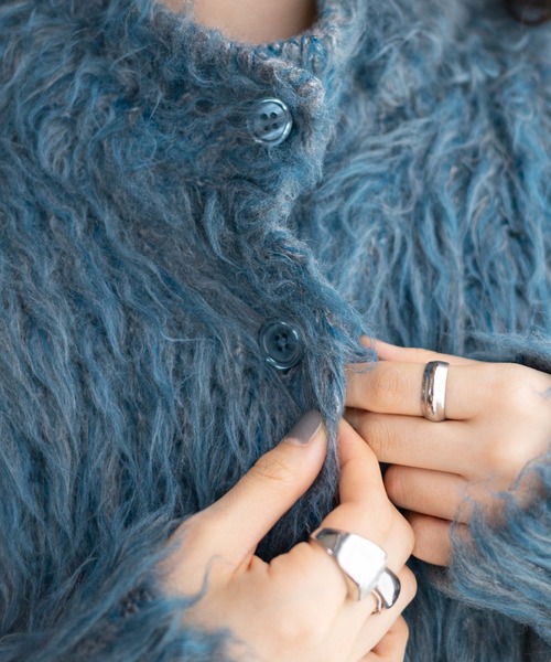 WEGO（ウィゴー）の「WEGO/モンスターニットカーディガン（カーディガン/ボレロ・レディース・グリーン/ブルー/ブラック・FREE）」の9枚目の写真