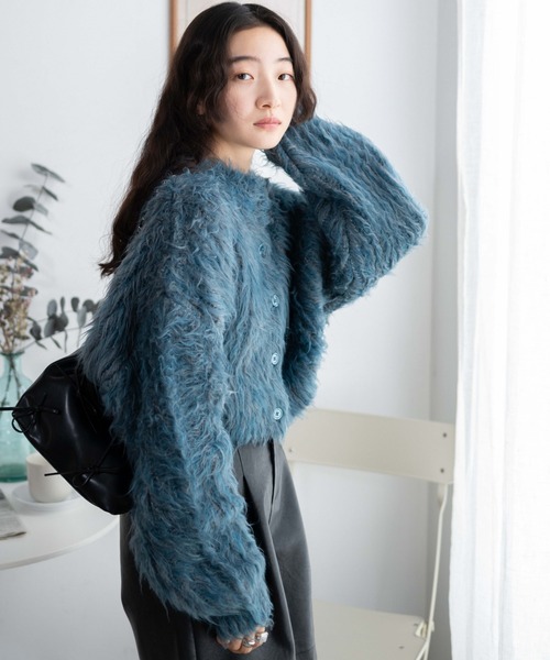 WEGO（ウィゴー）の「WEGO/モンスターニットカーディガン（カーディガン/ボレロ・レディース・グリーン/ブルー/ブラック・FREE）」の21枚目の写真