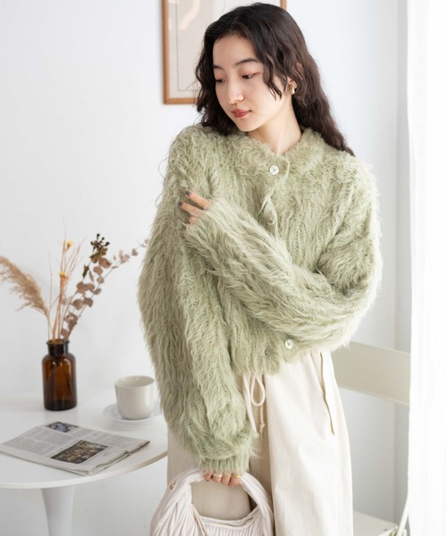 WEGO（ウィゴー）の「WEGO/モンスターニットカーディガン（カーディガン/ボレロ・レディース・グリーン/ブルー/ブラック・FREE）」の15枚目の写真