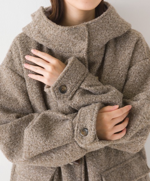 OMNES（オムネス）の「リングフェイクウールショートダッフルコート（ダッフルコート・レディース・ブラウン/アイボリー/ブラック・FREE）」の20枚目の写真