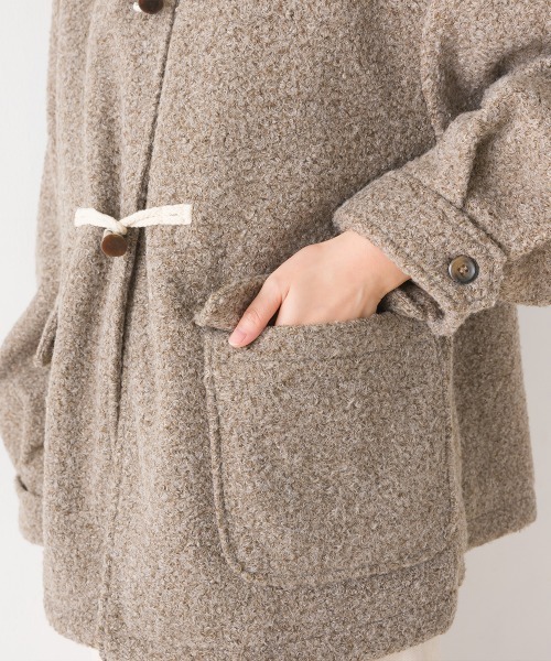 OMNES（オムネス）の「リングフェイクウールショートダッフルコート（ダッフルコート・レディース・ブラウン/アイボリー/ブラック・FREE）」の21枚目の写真