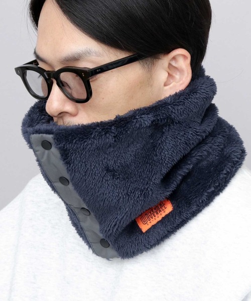 セール】ファーフリース フロントスナップ ネックウォーマー（ネック
