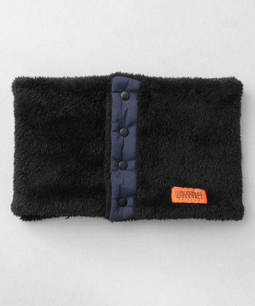 専用♥みかん♥超肉厚⭐ゆったり大人☆Wボア★ネックウォーマー♥ネイビー セール】ファーフリース フロントスナップ ネックウォーマー（ネック