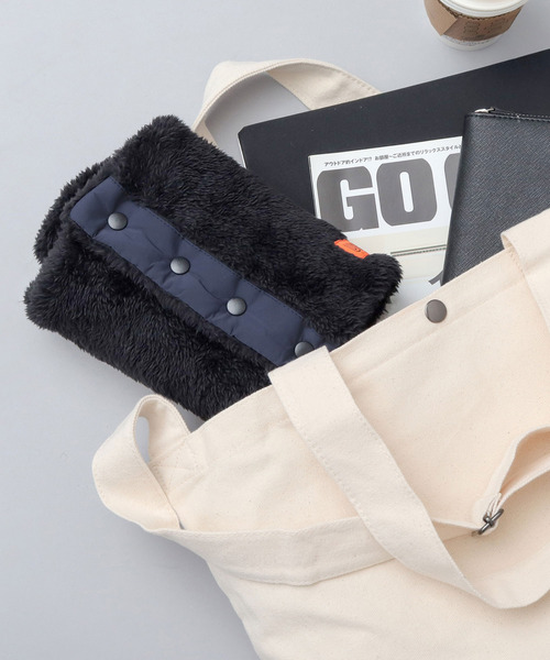 UNIVERSAL OVERALL（ユニバーサルオーバーオール）の「ファーフリース フロントスナップ ネックウォーマー（ネックウォーマー/スヌード・メンズ・グレー/ブラック/ネイビー・FREE）」の13枚目の写真