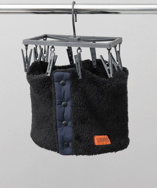 UNIVERSAL OVERALL（ユニバーサルオーバーオール）の「ファーフリース フロントスナップ ネックウォーマー（ネックウォーマー/スヌード・メンズ・グレー/ブラック/ネイビー・FREE）」の7枚目の写真