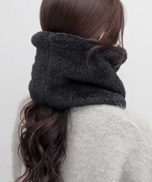 UNIVERSAL OVERALL（ユニバーサルオーバーオール）の「ファーフリース フロントスナップ ネックウォーマー（ネックウォーマー/スヌード・メンズ・グレー/ブラック/ネイビー・FREE）」の10枚目の写真