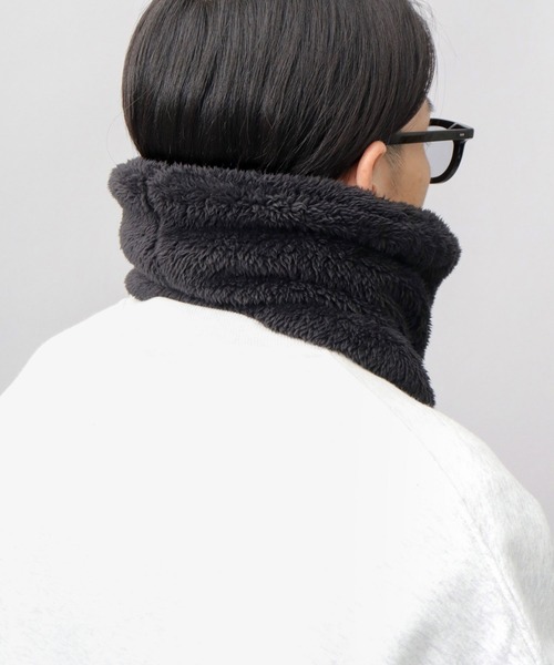 UNIVERSAL OVERALL（ユニバーサルオーバーオール）の「ファーフリース フロントスナップ ネックウォーマー（ネックウォーマー/スヌード・メンズ・グレー/ブラック/ネイビー・FREE）」の21枚目の写真