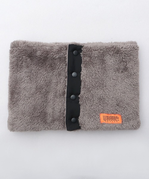 UNIVERSAL OVERALL（ユニバーサルオーバーオール）の「ファーフリース フロントスナップ ネックウォーマー（ネックウォーマー/スヌード・メンズ・グレー/ブラック/ネイビー・FREE）」の22枚目の写真