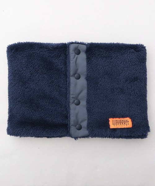 専用♥みかん♥超肉厚⭐ゆったり大人☆Wボア★ネックウォーマー♥ネイビー セール】ファーフリース フロントスナップ ネックウォーマー（ネック