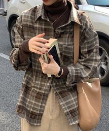チェック起毛シャツ