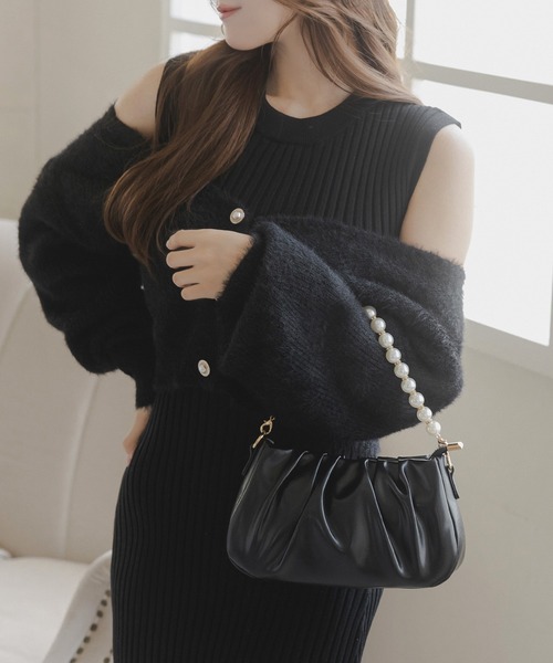 Julia Boutique(ジュリアブティック)の「マルチWAYパールハンドルレザーバッグ/23608(ショルダーバッグ・レディース・アイボリー/ブラック・ONE)」の15枚目の写真