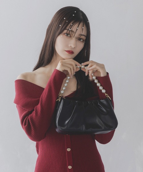 Julia Boutique(ジュリアブティック)の「マルチWAYパールハンドルレザーバッグ/23608(ショルダーバッグ・レディース・アイボリー/ブラック・ONE)」の17枚目の写真