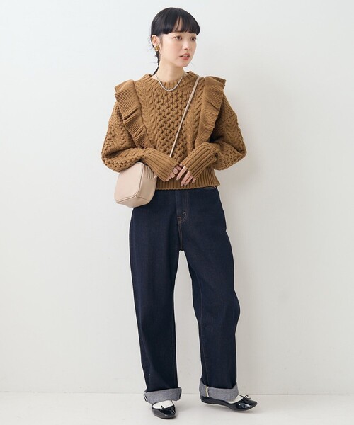 FREAK'S STORE（フリークスストア）の「ケーブル フリルニット