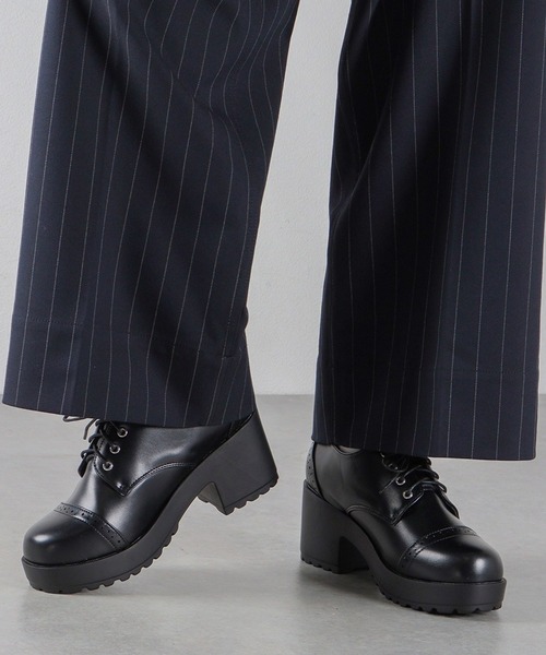 セール】大きいサイズ 軽量 厚底 8cmチャンキーヒール