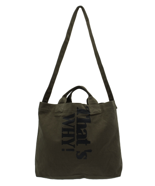 one after another NICE CLAUP（ワンアフターアナザーナイスクラップ）の「【ナイスクラップ】プリントショルダーバッグ（トートバッグ・レディース・ブラック/カーキ/オフホワイト・FREE）」の3枚目の写真