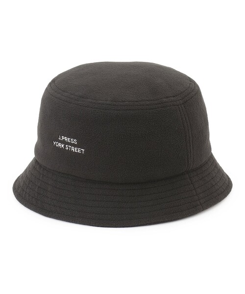 J.PRESS YORK STREET（ジェイプレスヨークストリート）の「【UNISEX】フリースロゴバケットハット（ハット・メンズ・ネイビー系/ベージュ系/ブラック系・F）」の2枚目の写真